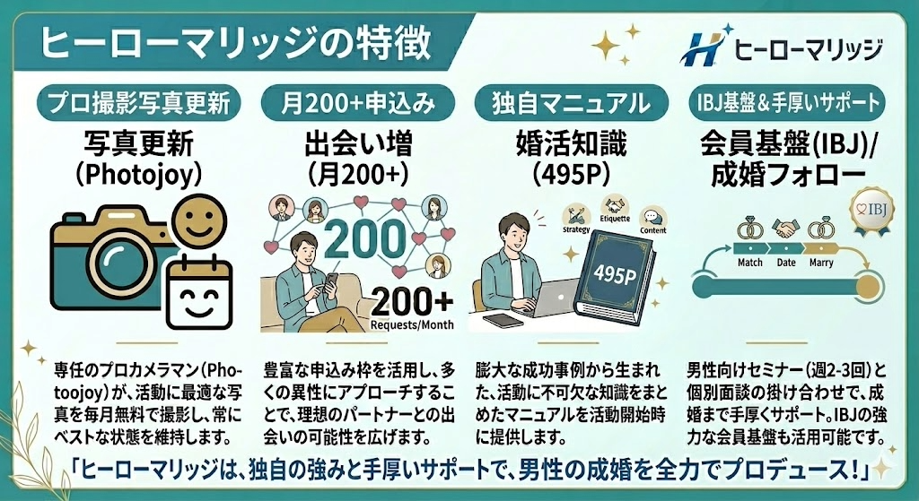 ヒーローマリッジの特徴